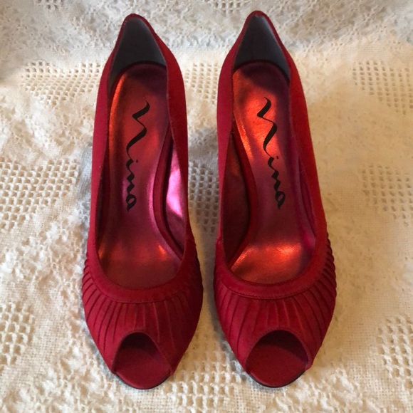 Nina Peep Toe Heels - Picture 2 of 8